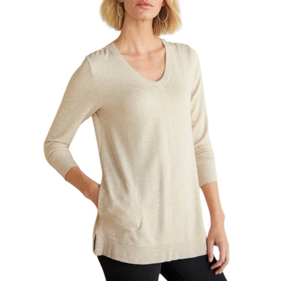 Soft Surroundings Siesta Soft Tunic Style Number: 2BR58 Pockets Cream Med - Picture 10 of 10